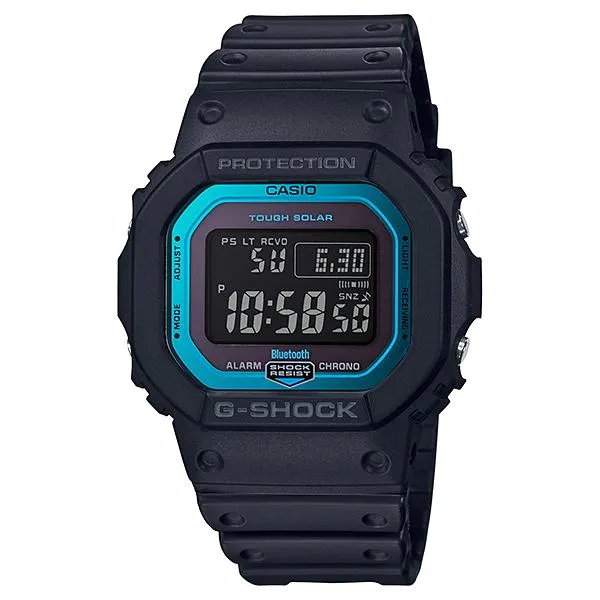 Casio G-Shock Bluetooth Multi Band 6 Tough Solar Black Resin Watch GWB5600-2D GW-B5600-2D GW-B5600-2
