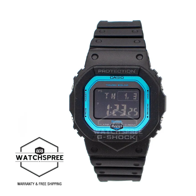 Casio G-Shock Bluetooth Multi Band 6 Tough Solar Black Resin Watch GWB5600-2D GW-B5600-2D GW-B5600-2