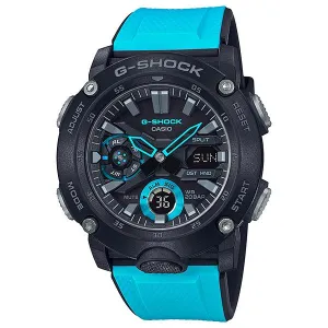 Casio G-Shock Carbon Core Guard Structure Blue Resin Band Watch GA2000-1A2 GA-2000-1A2