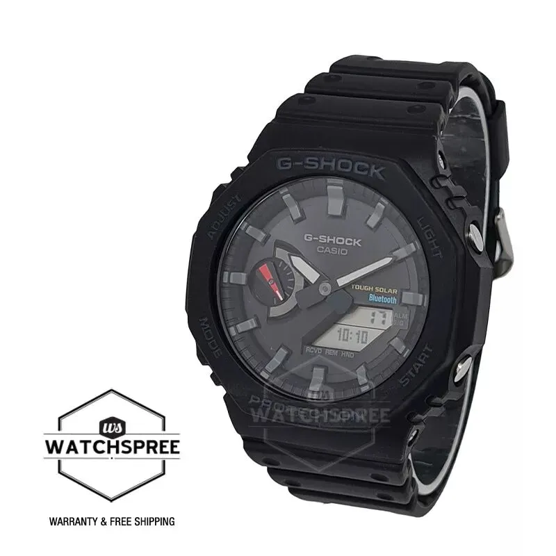Casio G-Shock Carbon Core Guard Structure Bluetooth Solar Powered GA-2100 Lineup Black Resin Band Watch GAB2100-1A GA-B2100-1A
