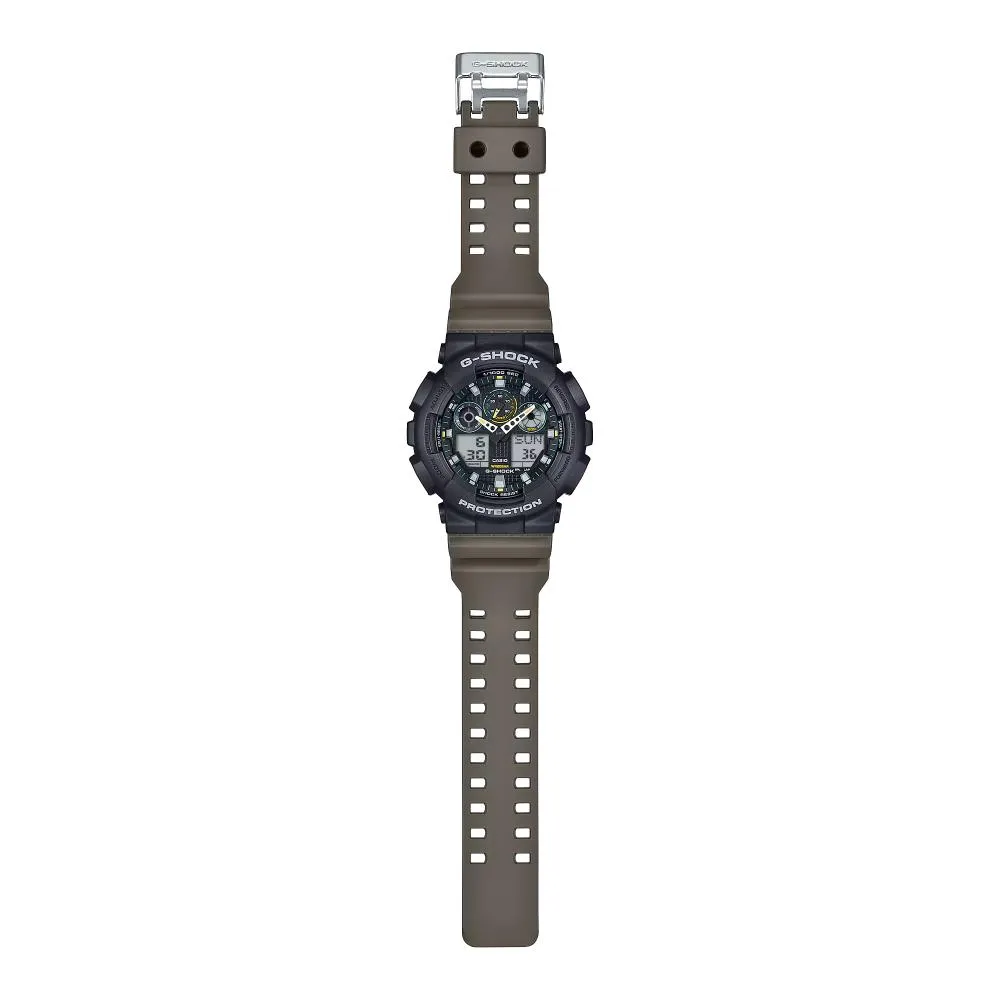 Casio G-Shock Digital-Analog Brown Resin Strap Men's Watch GA-100TU-1A3DR-P