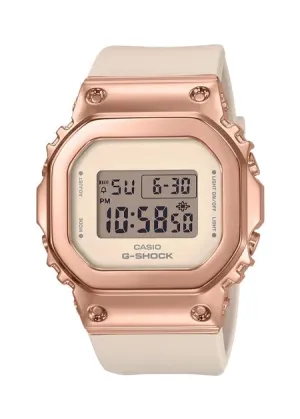 CASIO G-SHOCK DIGITAL SLIM SQUARE ROSE GOLD SOFT PINK BAND GMS5600PG-4D