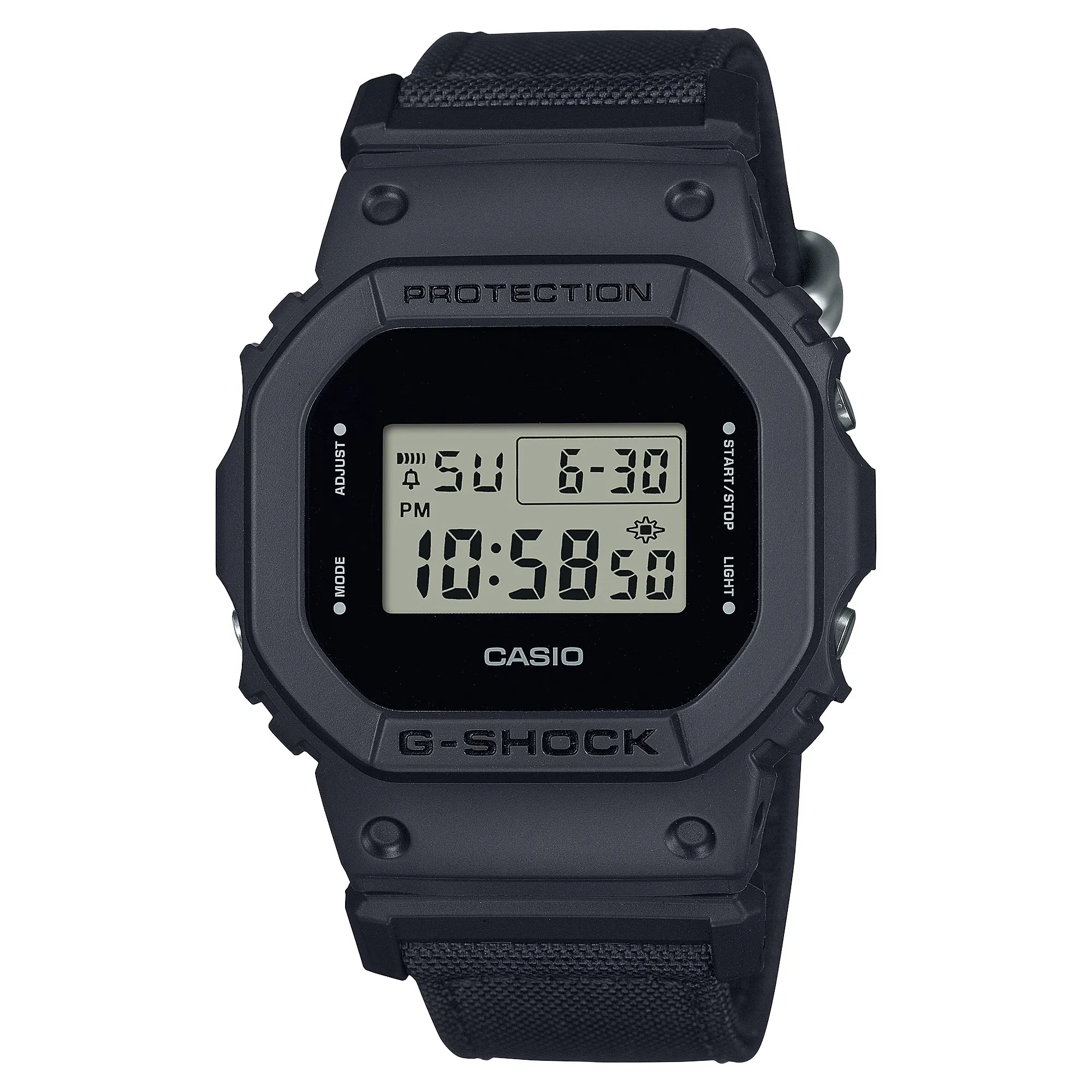 Casio G-Shock DW-5600 Lineup Utility Black Series Black CORDURA Watch DW5600BCE-1D
