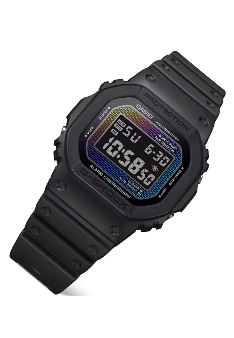 Casio G-shock DW-5600RW-1DR "Rainbow Brick Wall Series" Digital Rubber Strap Watch for Men