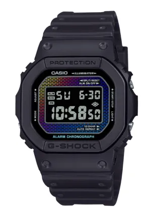 Casio G-shock DW-5600RW-1DR "Rainbow Brick Wall Series" Digital Rubber Strap Watch for Men