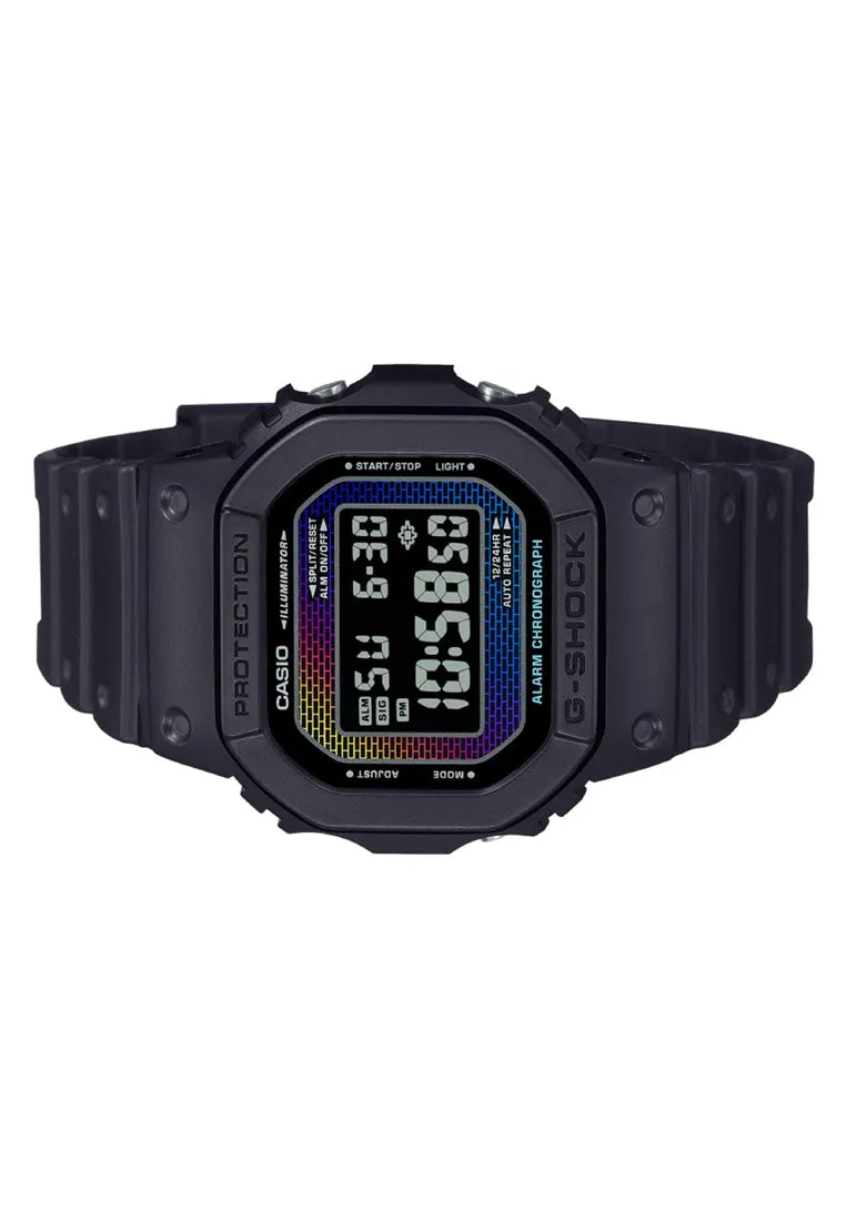Casio G-shock DW-5600RW-1DR "Rainbow Brick Wall Series" Digital Rubber Strap Watch for Men