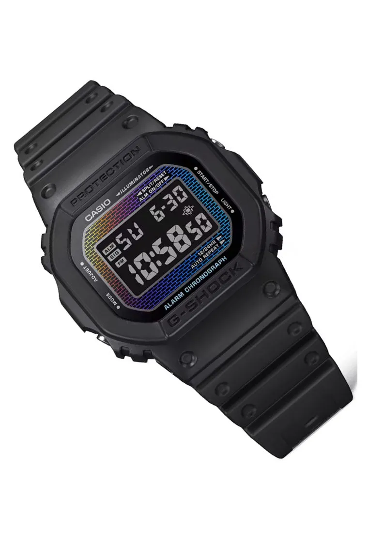 Casio G-shock DW-5600RW-1DR "Rainbow Brick Wall Series" Digital Rubber Strap Watch for Men