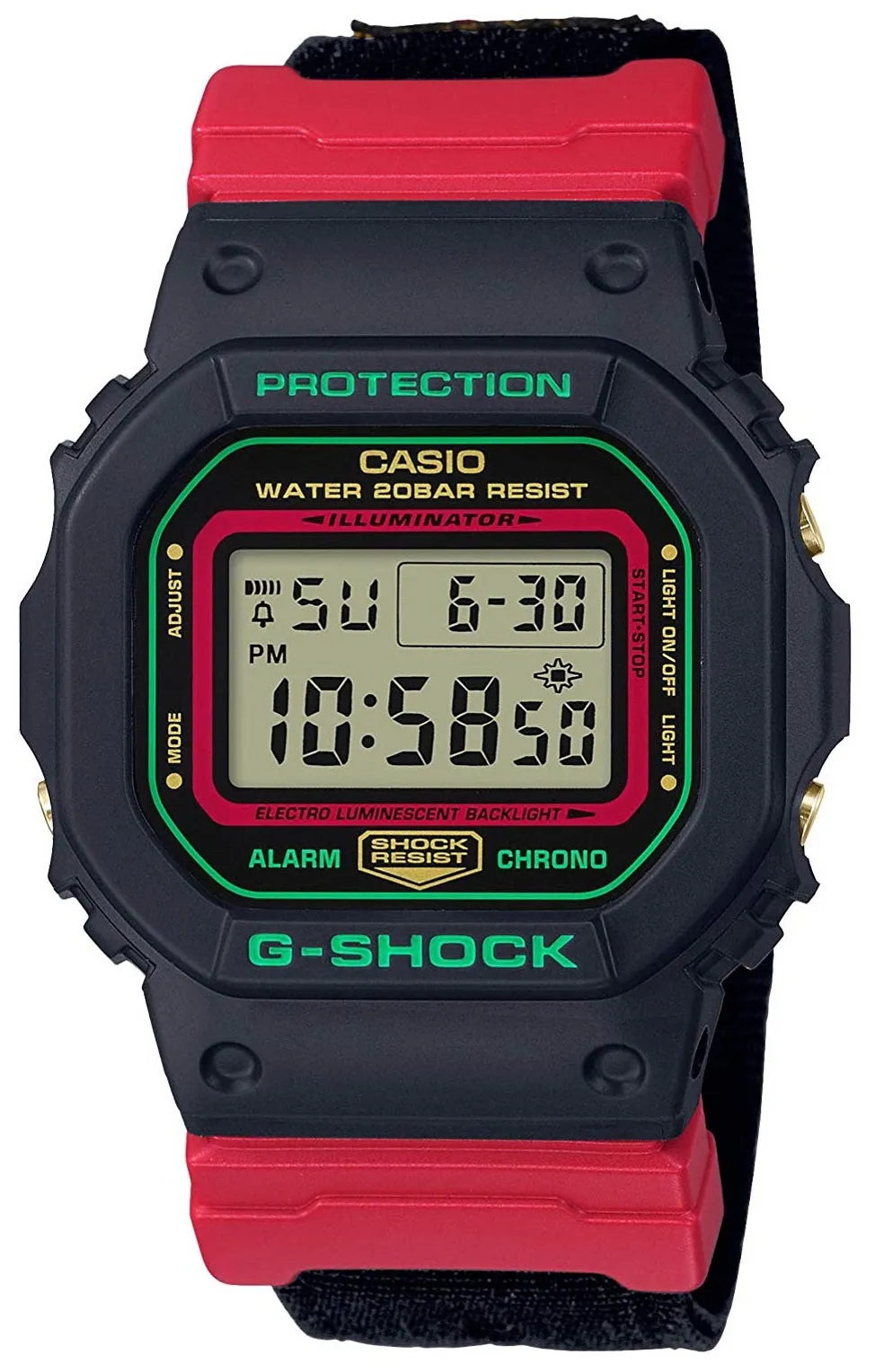 Casio G-shock DW-5600THC-1 Digital Nylon Strap Watch For Men