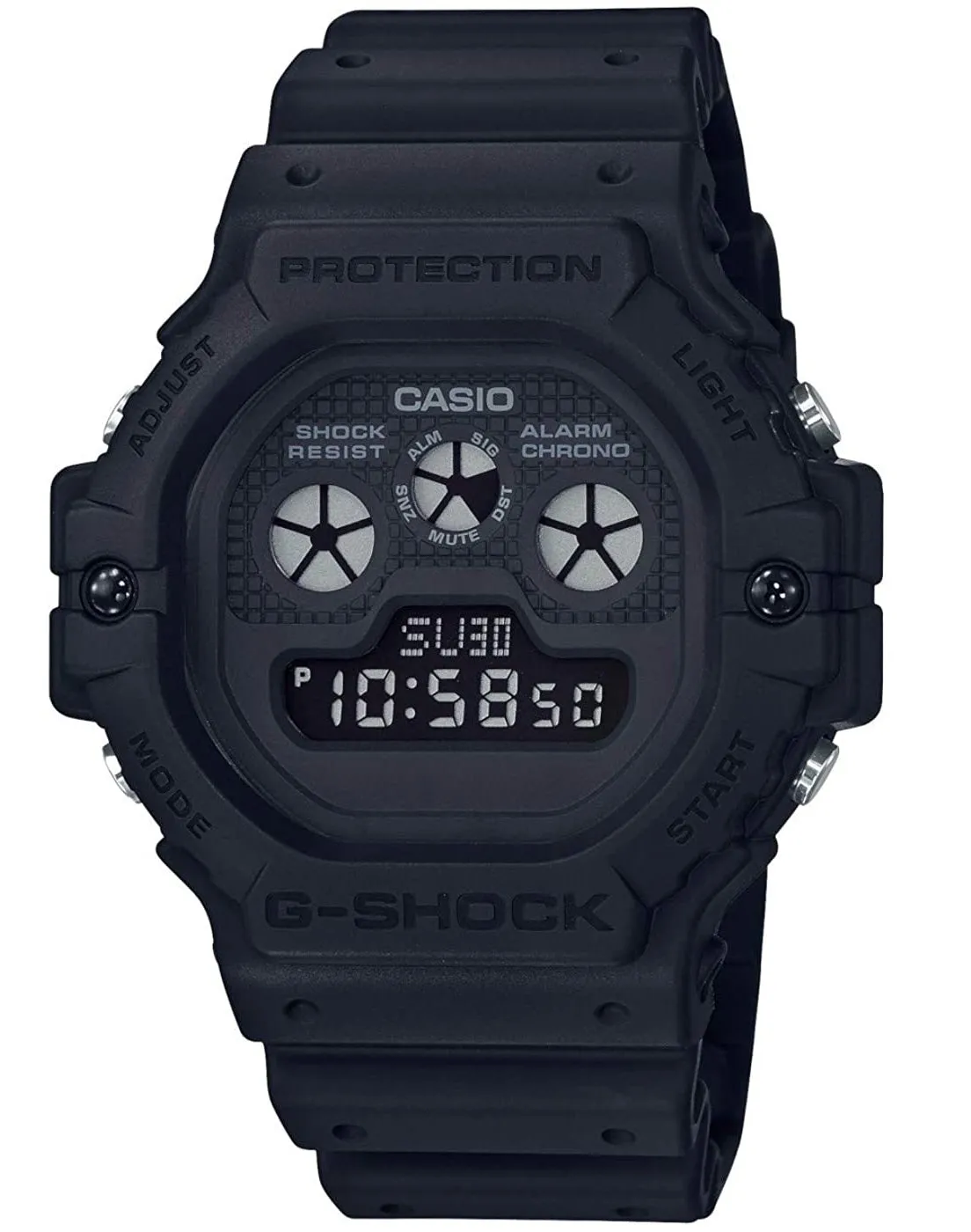 Casio G-shock DW-5900BB-1 Digital Rubber Strap Watch For Men