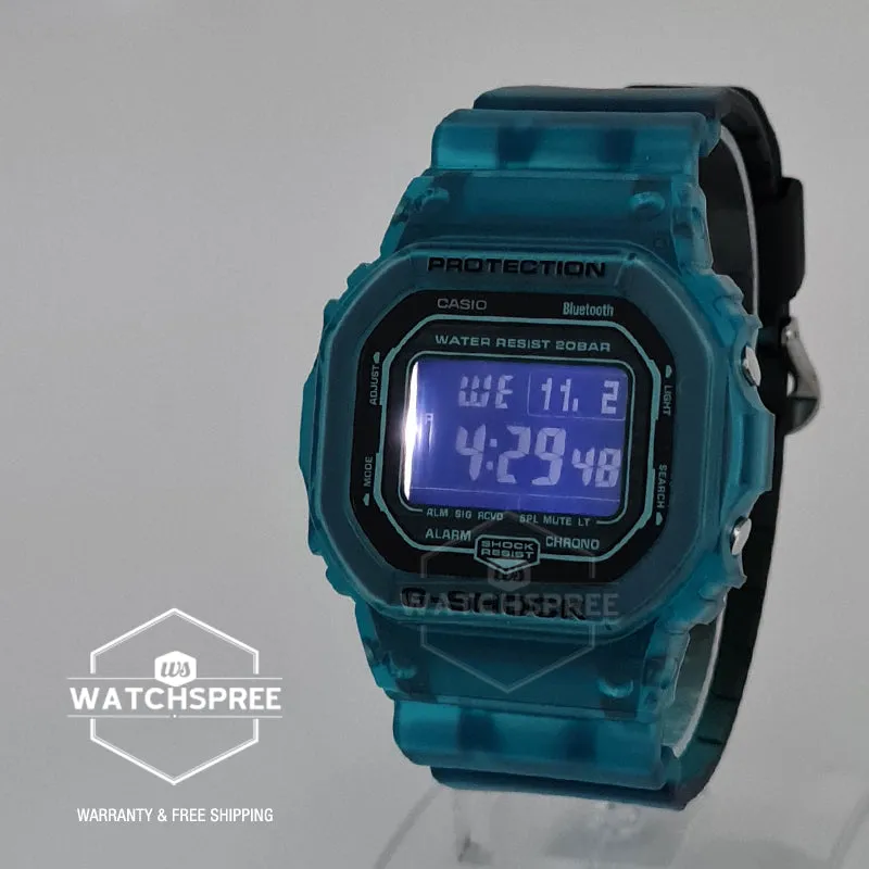 Casio G-Shock DWE-5600 Lineup Bluetooth Blue Translucent Gradated Resin Band DWB5600G-2D DW-B5600G-2D DW-B5600G-2