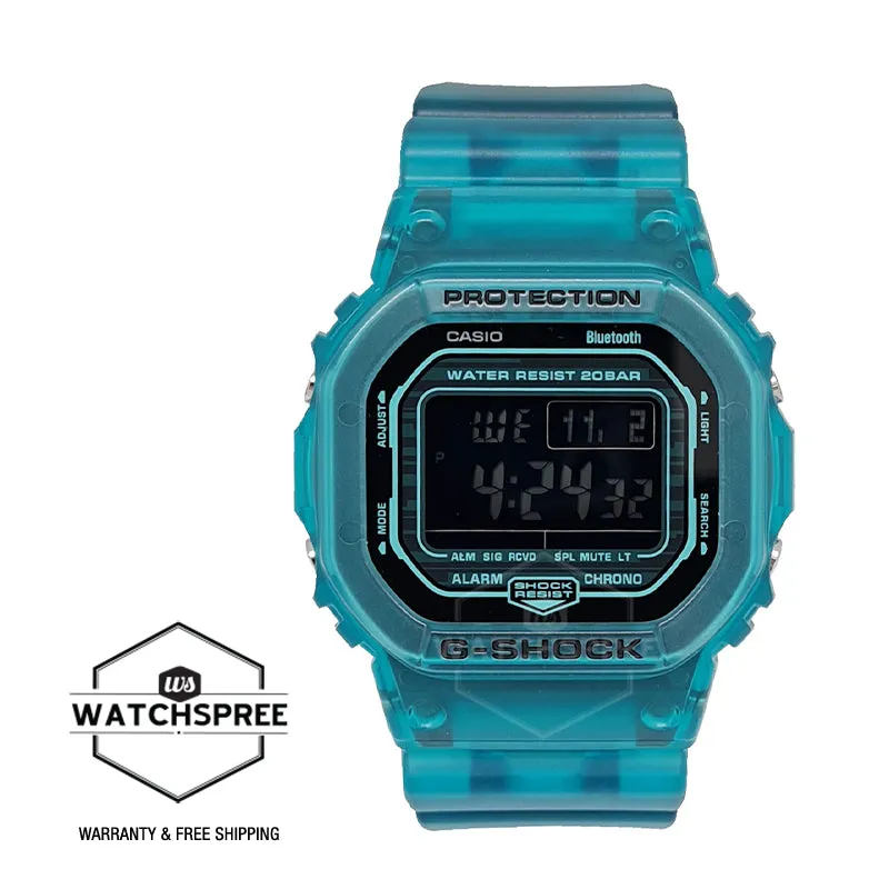 Casio G-Shock DWE-5600 Lineup Bluetooth Blue Translucent Gradated Resin Band DWB5600G-2D DW-B5600G-2D DW-B5600G-2