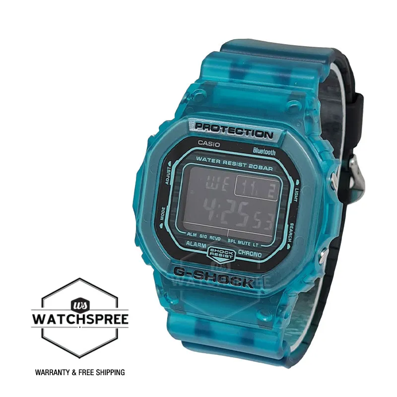 Casio G-Shock DWE-5600 Lineup Bluetooth Blue Translucent Gradated Resin Band DWB5600G-2D DW-B5600G-2D DW-B5600G-2