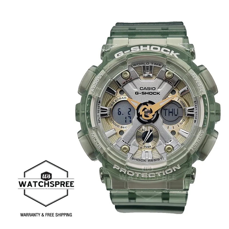 Casio G-Shock for Ladies' See-Through Subtle Green Resin Band Watch GMAS120GS-3A GMA-S120GS-3A