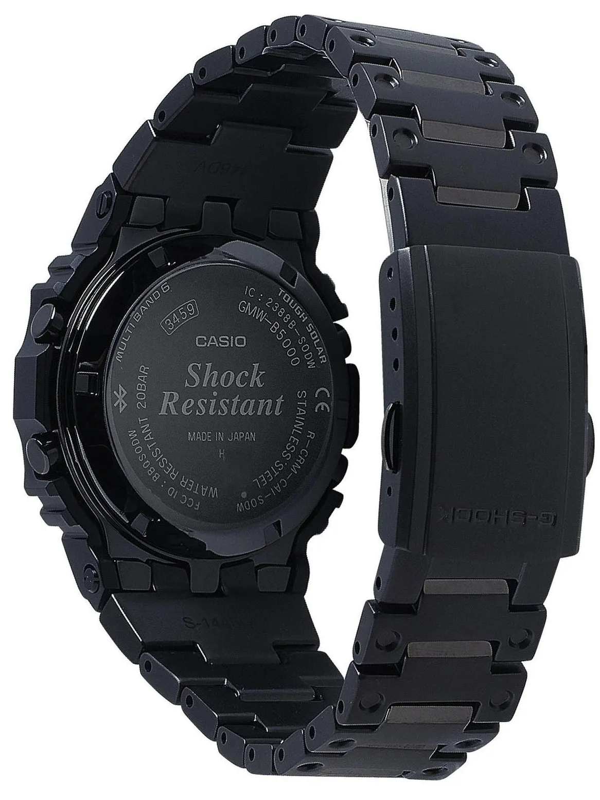 Casio G-Shock FULL METAL 5000 Black Steel Mens Watch GMWB5000MB-1