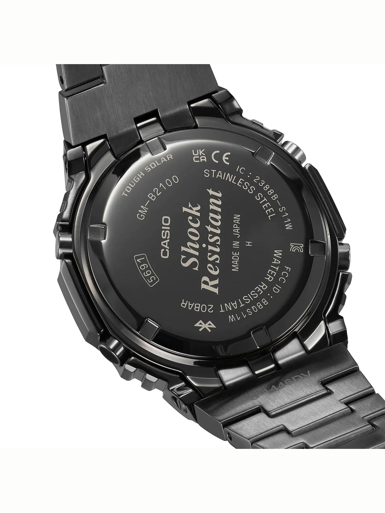 Casio G-Shock Full Metal Solar/Bluetooth Mens All Black Watch GMB2100BD-1A