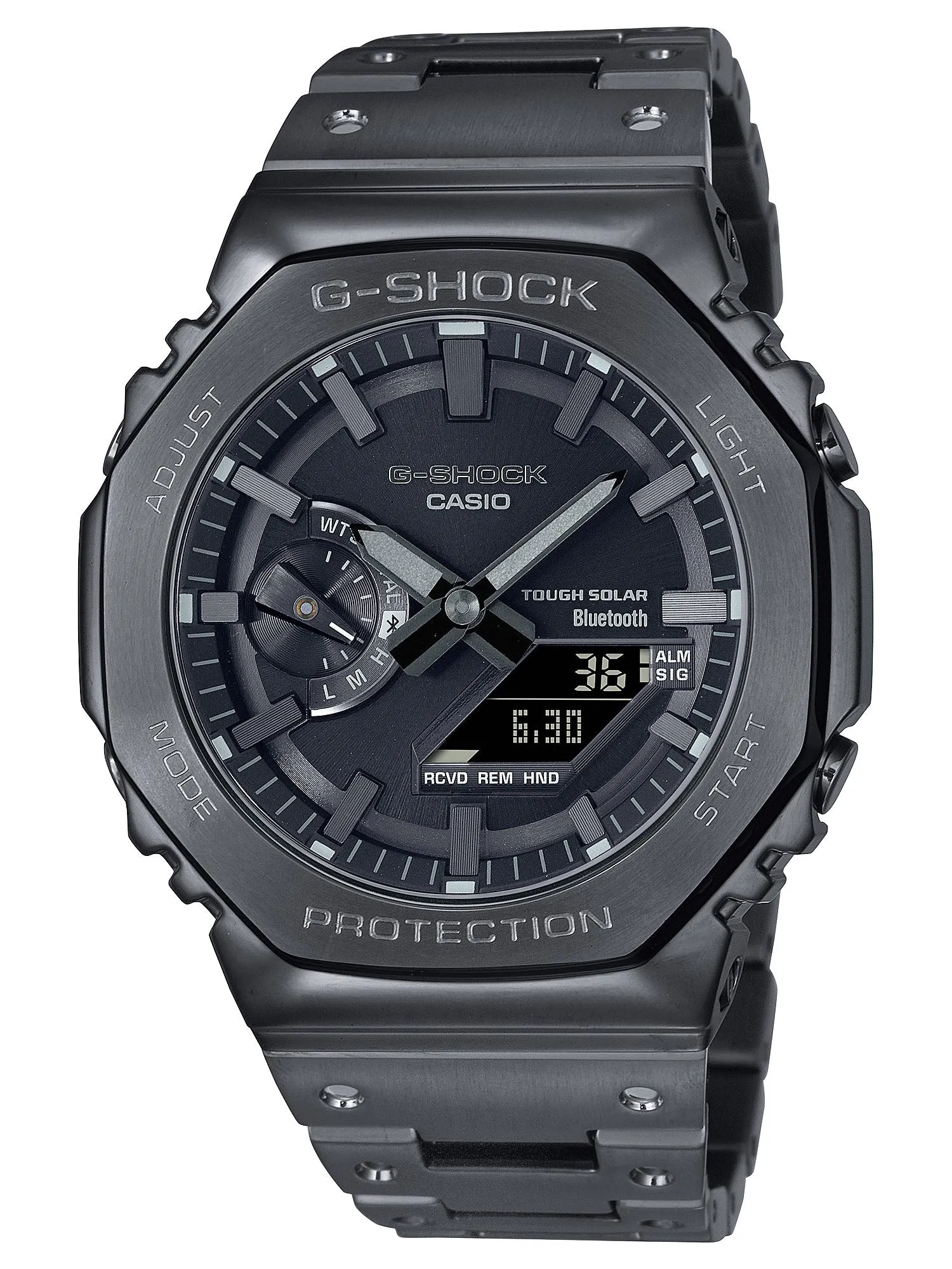 Casio G-Shock Full Metal Solar/Bluetooth Mens All Black Watch GMB2100BD-1A