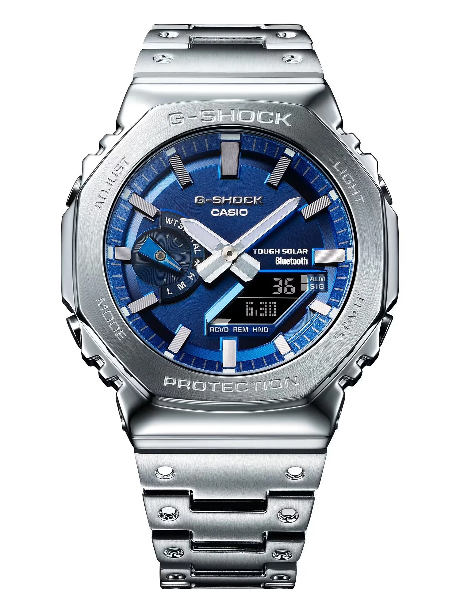 Casio G-Shock Full Metal Solar/Bluetooth Mens Navy Watch GMB2100AD-2A