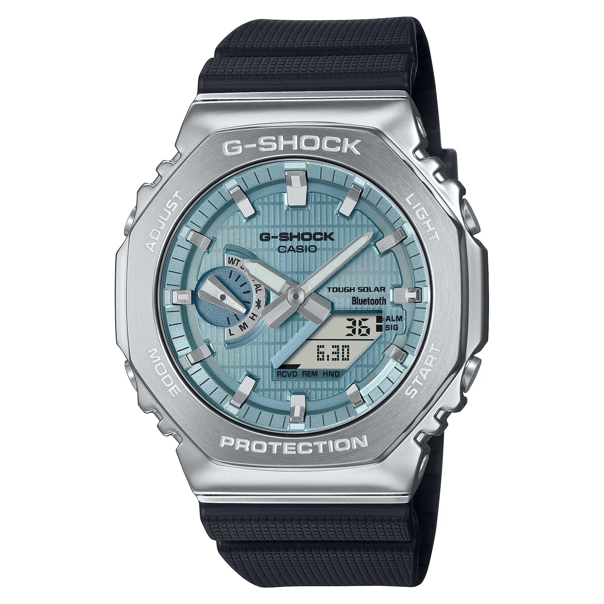 Casio G-Shock G-Steel GBM-2100 Lineup Bluetooth Tough Solar Bio-Based Watch GBM-2100A-1A2