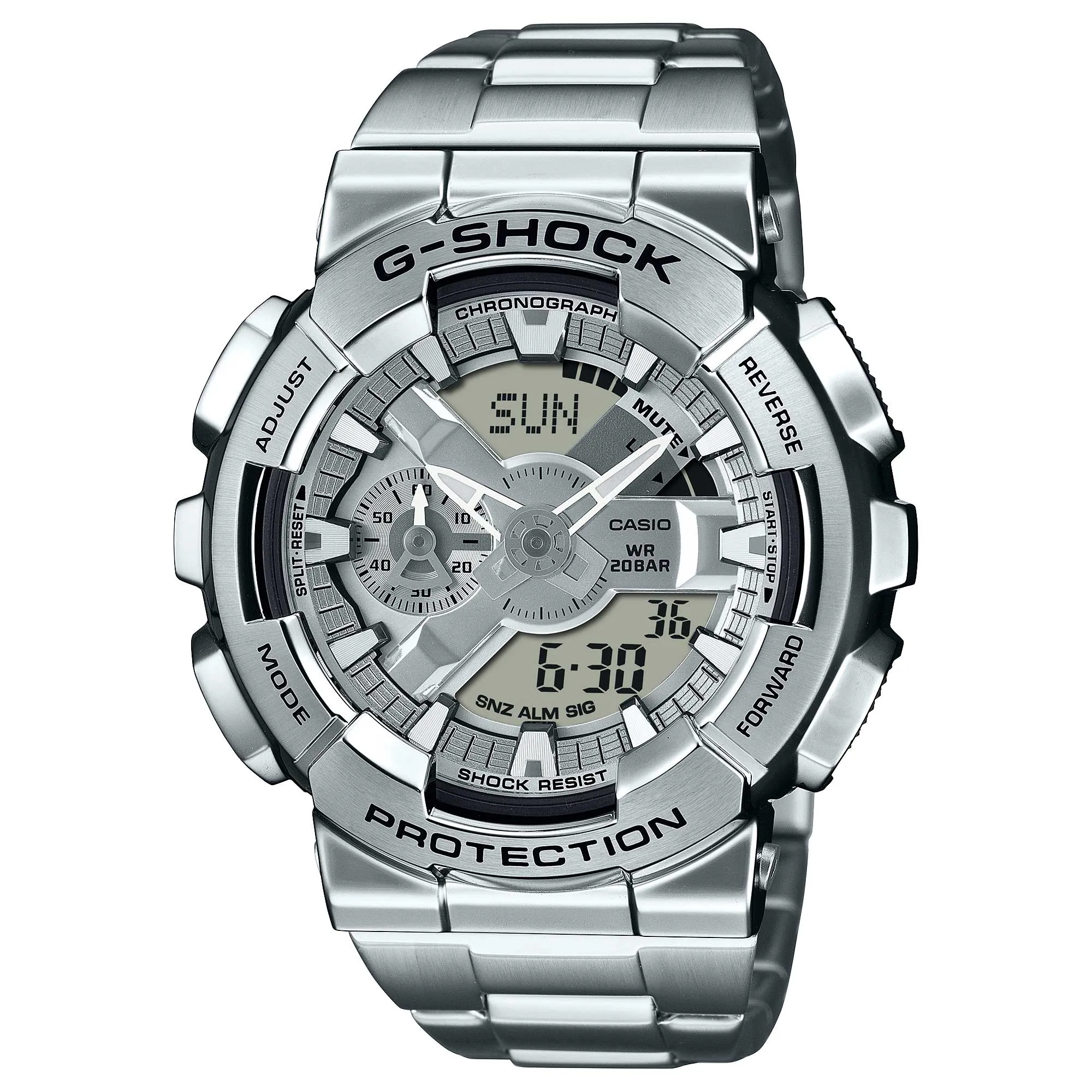 Casio G-Shock G-Steel GM-110 Lineup Stainless Steel Band Watch GM110D-8A GM-110D-8A