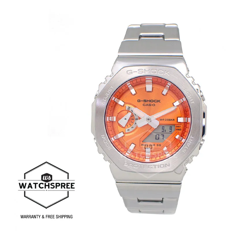 Casio G-Shock G-Steel GM-2100 Lineup Stainless Steel Band Watch GM2110D-4A GM-2110D-4A
