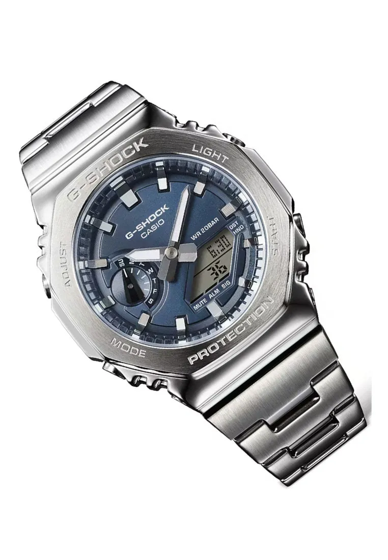 Casio G-shock G-steel GM-2110D-2B Digital Analog Stainless Steel Watch for Men