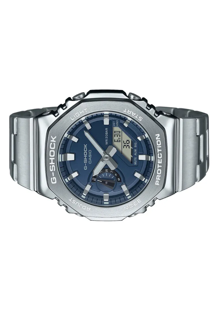 Casio G-shock G-steel GM-2110D-2B Digital Analog Stainless Steel Watch for Men