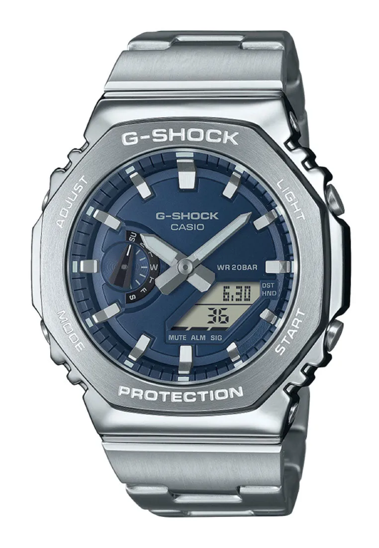 Casio G-shock G-steel GM-2110D-2B Digital Analog Stainless Steel Watch for Men