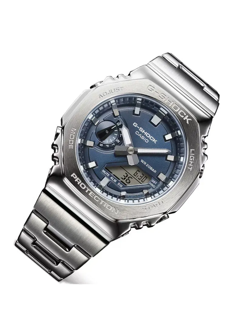 Casio G-shock G-steel GM-2110D-2B Digital Analog Stainless Steel Watch for Men