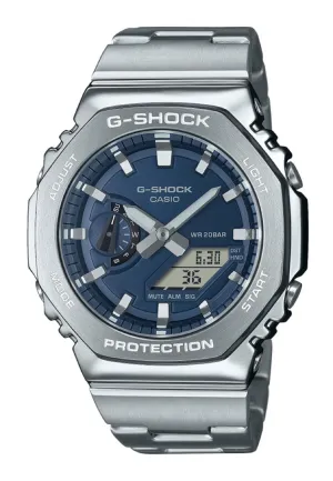 Casio G-shock G-steel GM-2110D-2B Digital Analog Stainless Steel Watch for Men