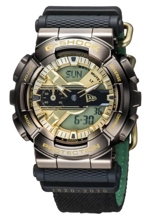 Casio G-Shock G-STEEL x NEW ERA Ion-Plated Black/Gold Mens Watch GM110NE-1A