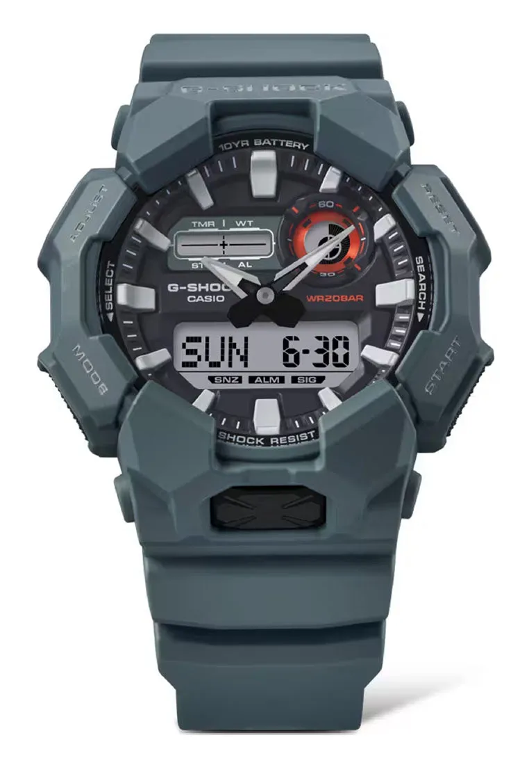 Casio G-shock GA-010-2A Digital Analog Rubber Strap Watch for Men