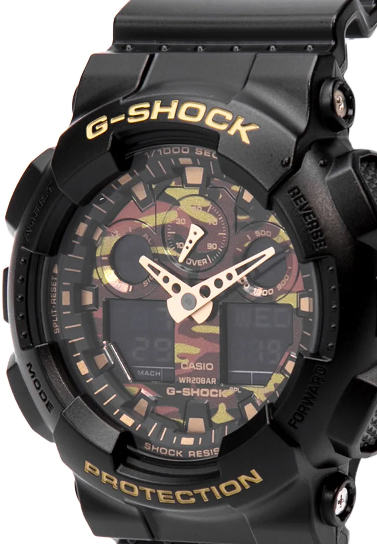 Casio G-shock GA-100CF-1A9 Digital Analog Rubber Strap Watch For Men
