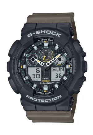 Casio G-shock GA-100TU-1A3 Digital Analog Rubber Strap Watch for Men