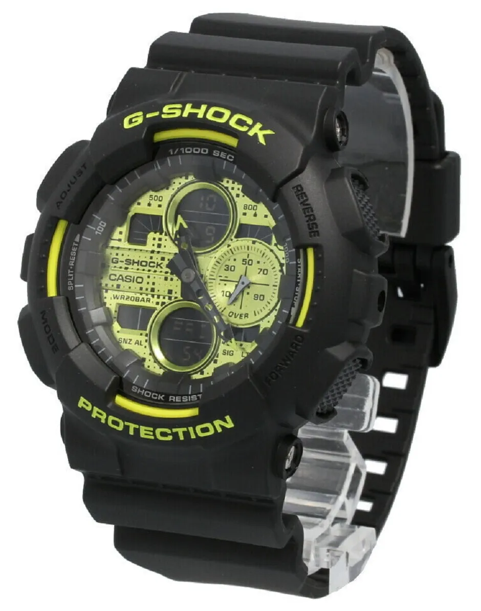 Casio G-shock GA-140DC-1A Digital Analog Rubber Strap Watch For Men