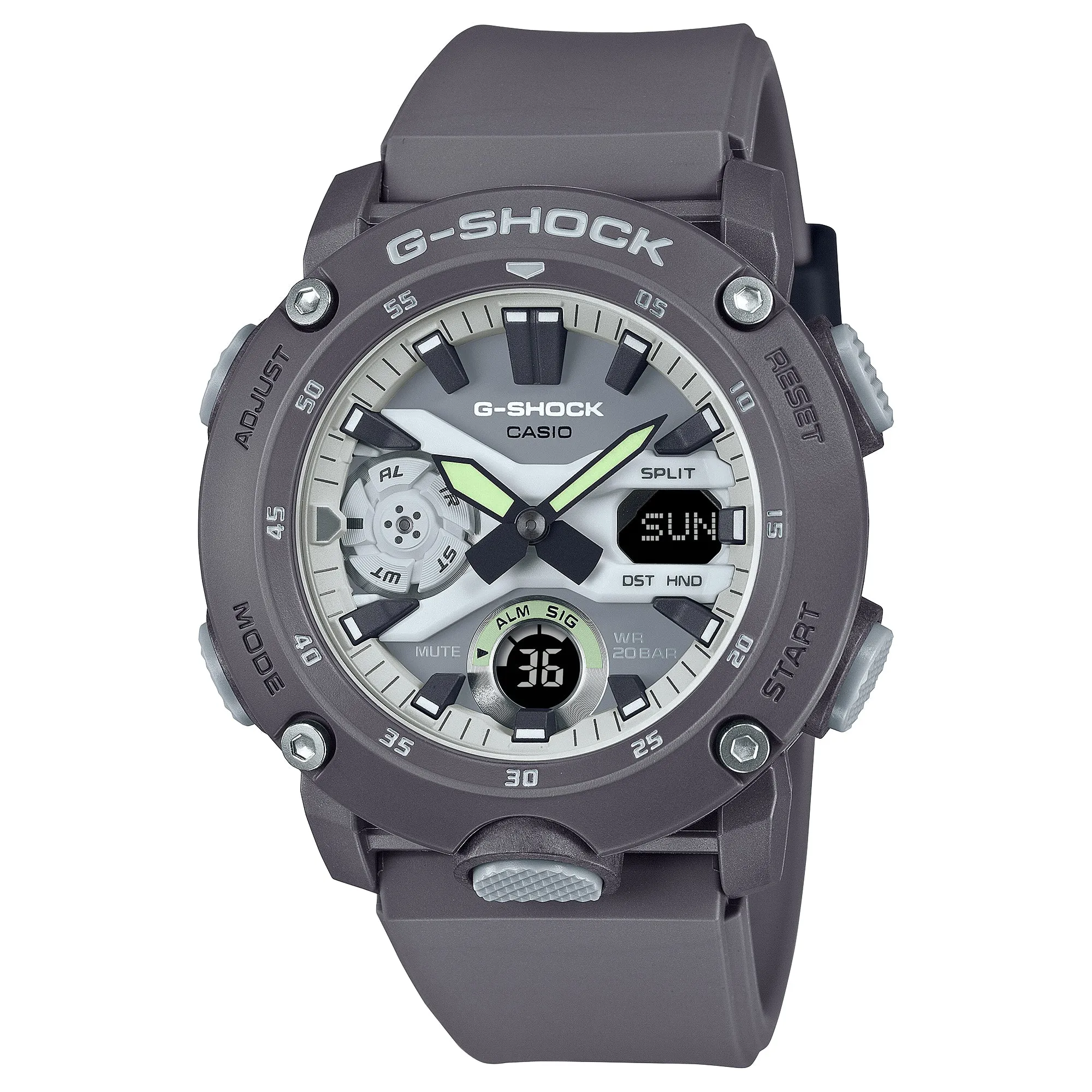 Casio G-Shock GA-2000 Lineup Hidden Glow Series Watch GA2000HD-8A GA-2000HD-8A