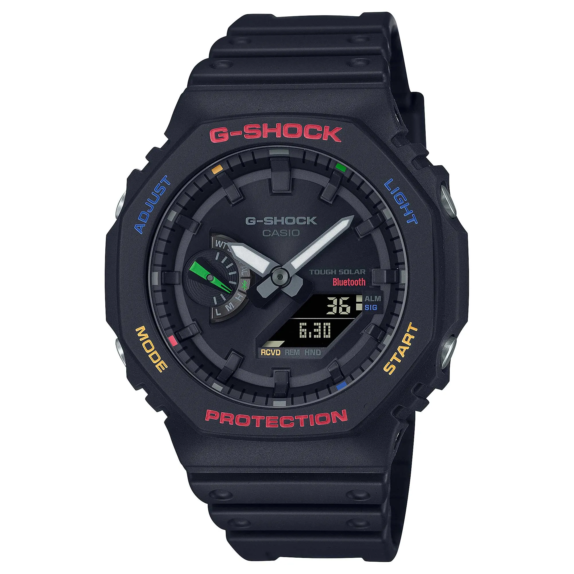 Casio G-Shock GA-2100 Lineup Carbon Core Guard Structure Bluetooth Solar Watch GAB2100FC-1A GA-B2100FC-1A