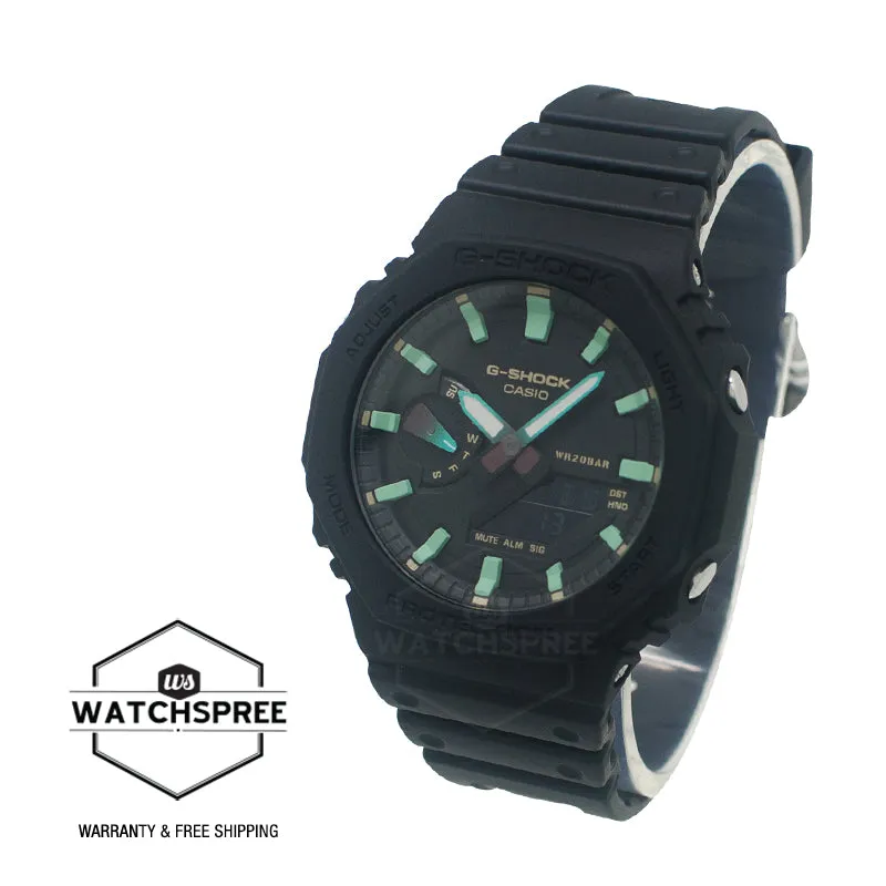 Casio G-Shock GA-2100 Lineup Carbon Core Guard Structure Neoclassic Black Resin Band Watch GA2100RC-1A GA-2100RC-1A