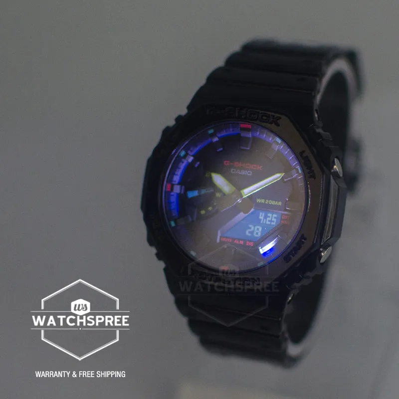 Casio G-Shock GA-2100 Lineup Carbon Core Guard Structure Virtual Rainbow Series Watch GA2100RGB-1A GA-2100RGB-1A