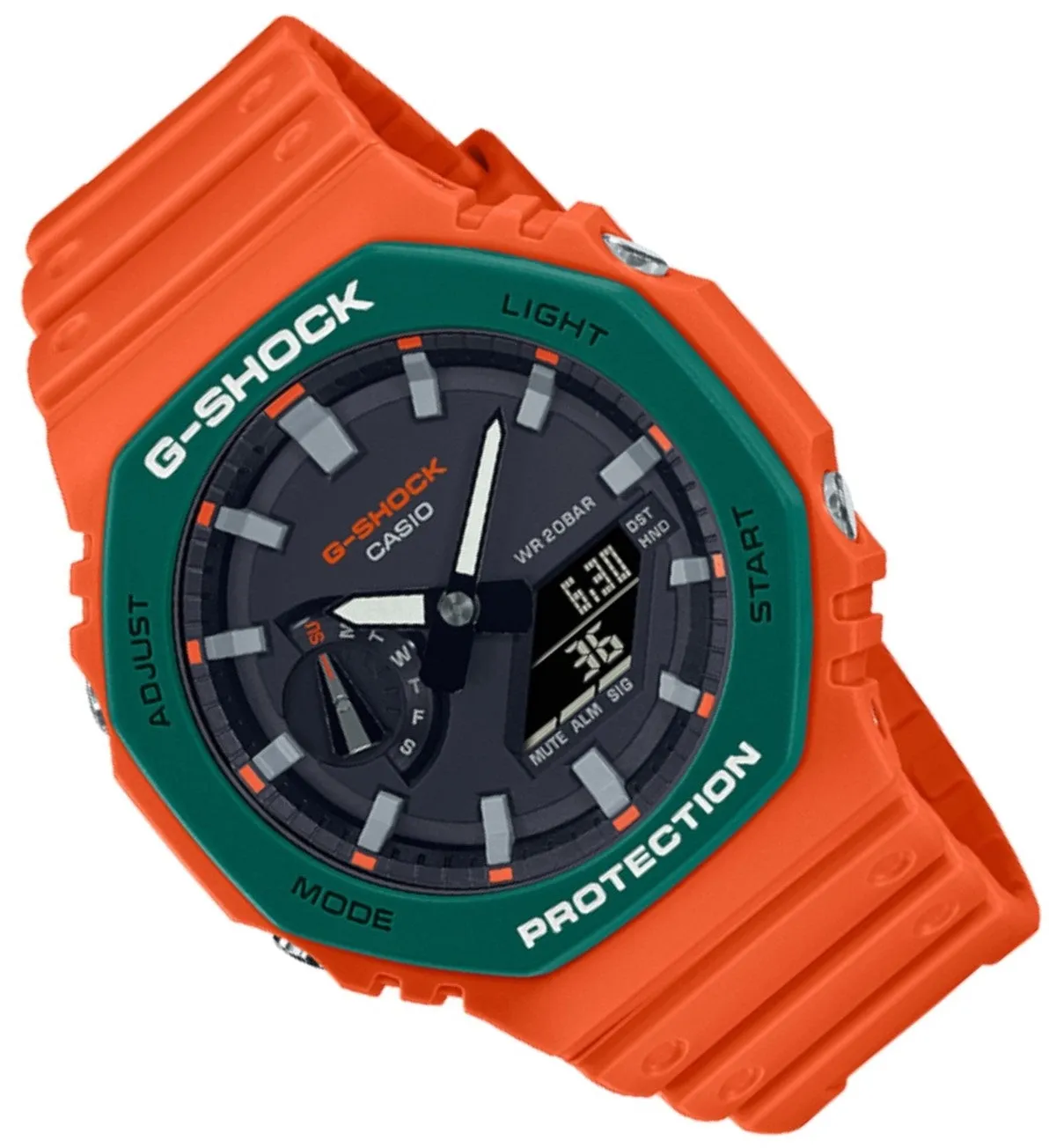 Casio G-shock GA-2110SC-4A Digital Analog Rubber Strap Watch For Men