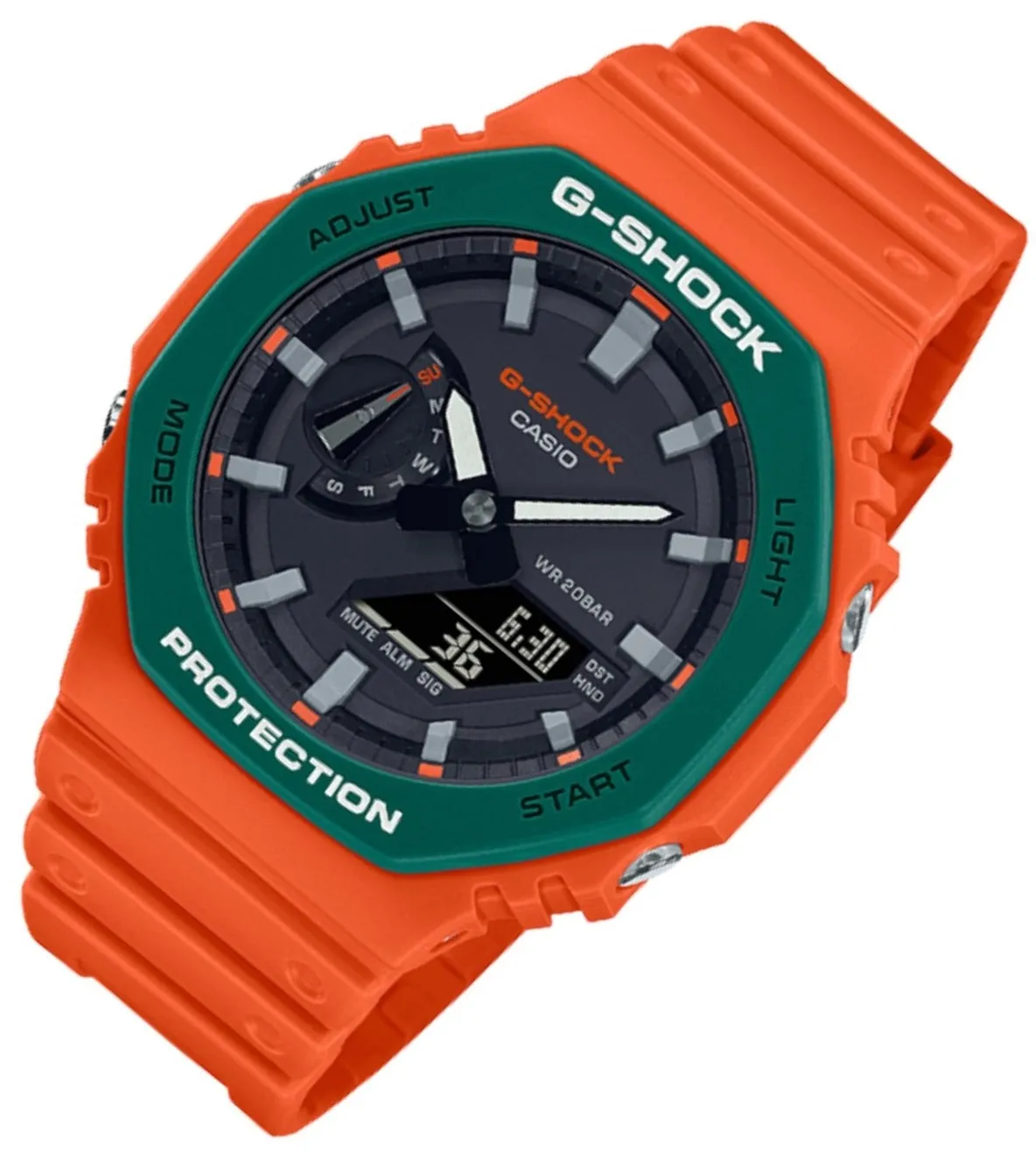 Casio G-shock GA-2110SC-4A Digital Analog Rubber Strap Watch For Men