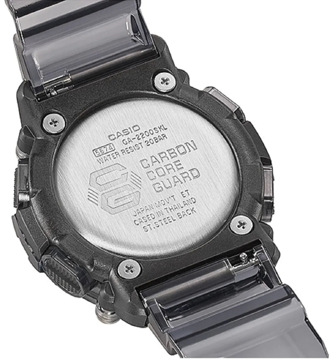 Casio G-shock GA-2200SKL-8A Digital Analog Stainless Steel Strap Watch For Men