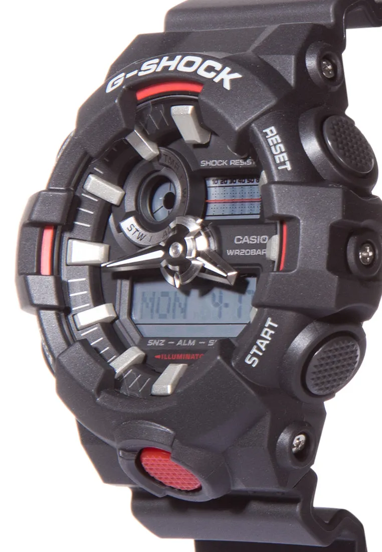 Casio G-shock GA-700-1A Digital Analog Rubber Strap Watch For Men