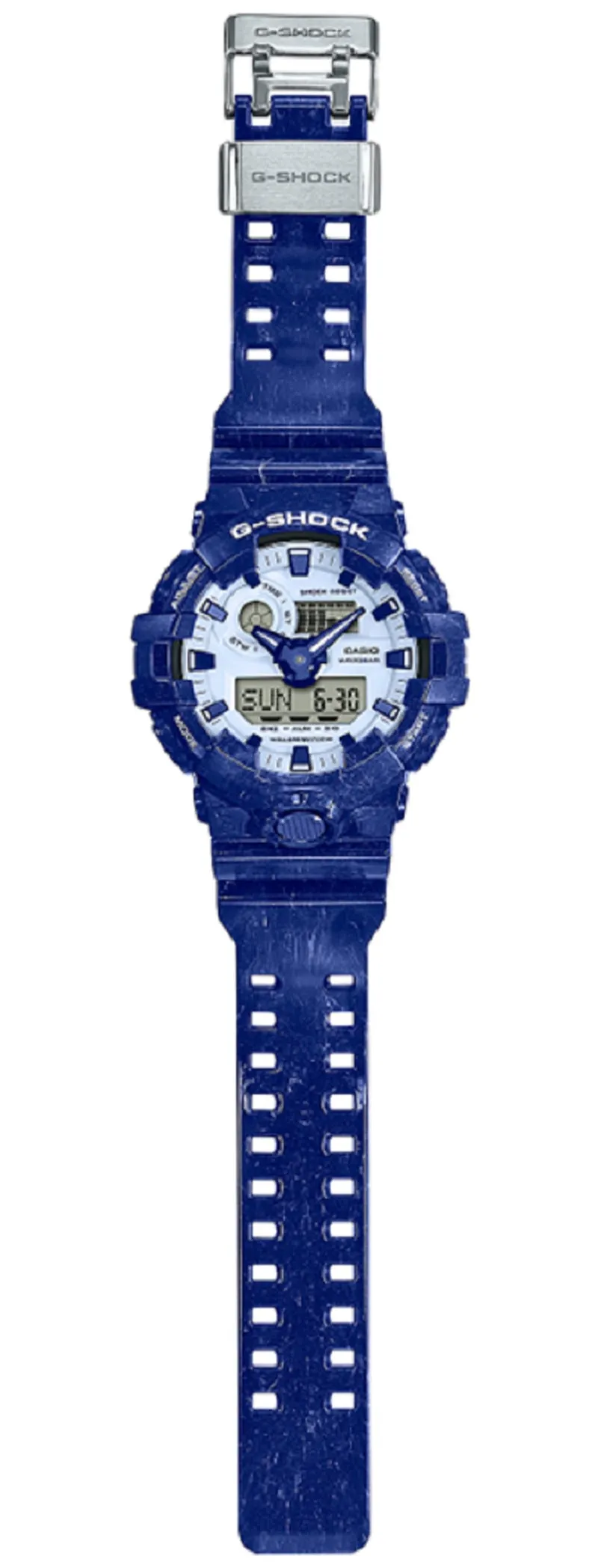 Casio G-shock GA-700BWP-2A Digital Analog Rubber Strap Watch For Men