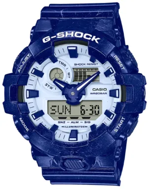 Casio G-shock GA-700BWP-2A Digital Analog Rubber Strap Watch For Men