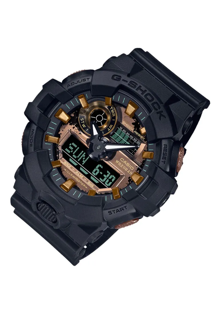 Casio G-shock GA-700RC-1A Digital Analog Rubber Strap Watch For Men