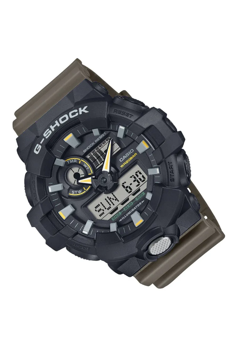 Casio G-shock GA-710TU-1A3 Digital Analog Rubber Strap Watch for Men