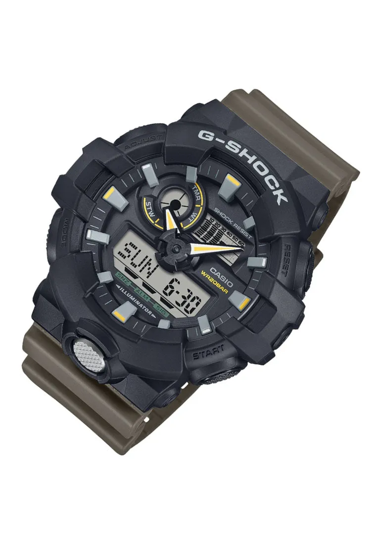 Casio G-shock GA-710TU-1A3 Digital Analog Rubber Strap Watch for Men