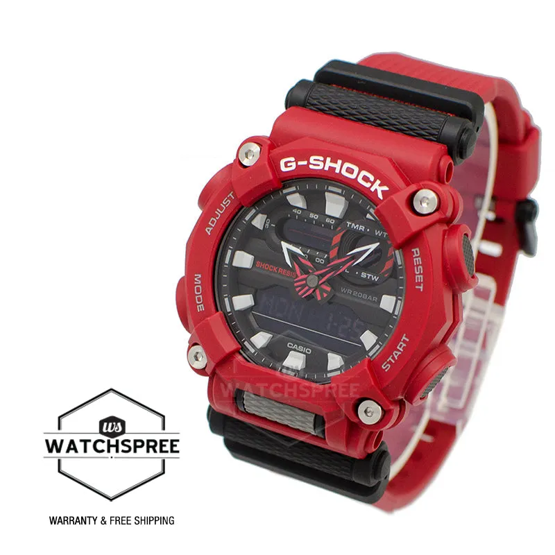 Casio G-Shock GA-900 Lineup Red Resin Band Watch GA900-4A GA-900-4A