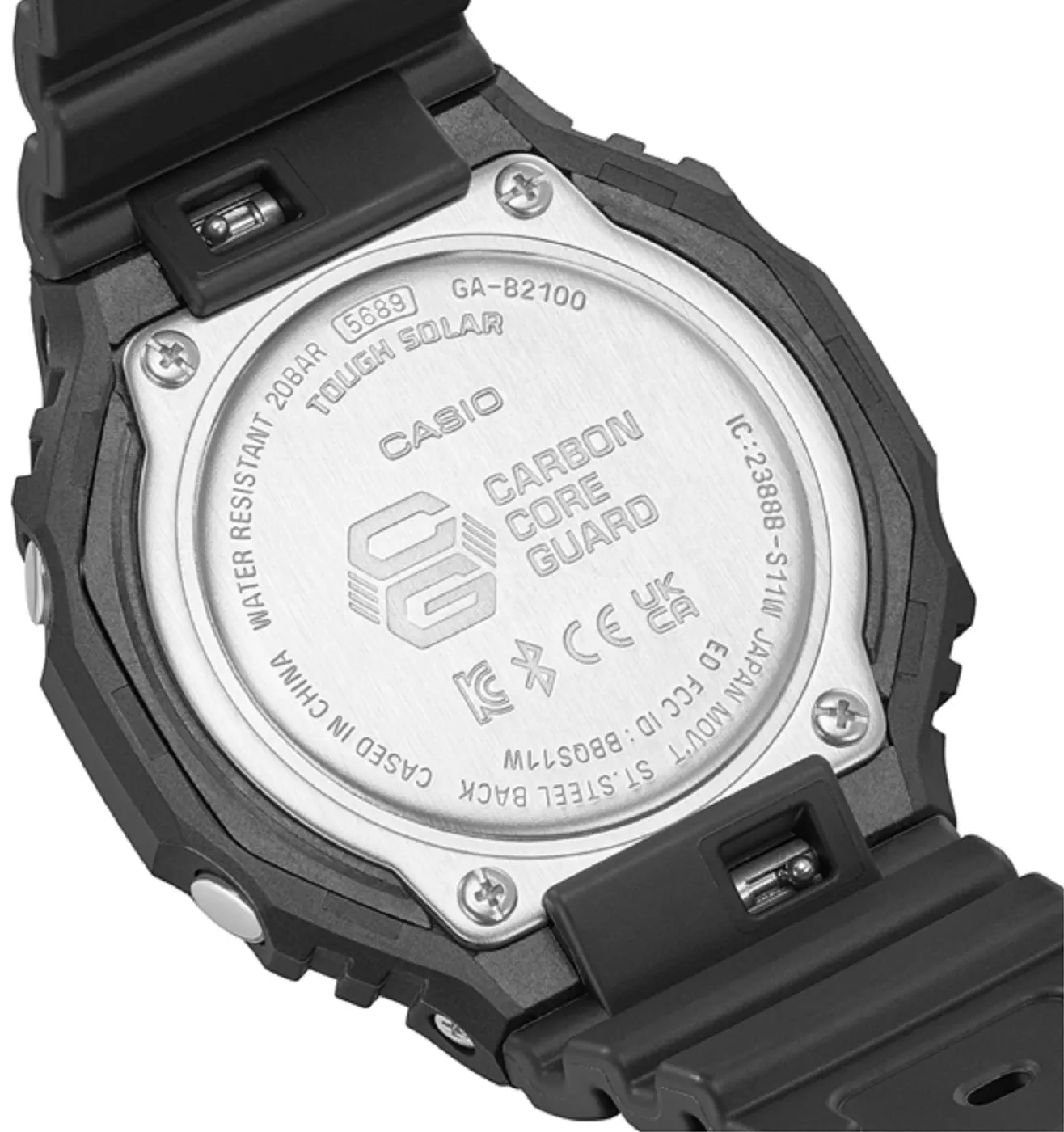 Casio G-shock GA-B2100-1A1 Digital Analog Rubber Strap Watch For Men