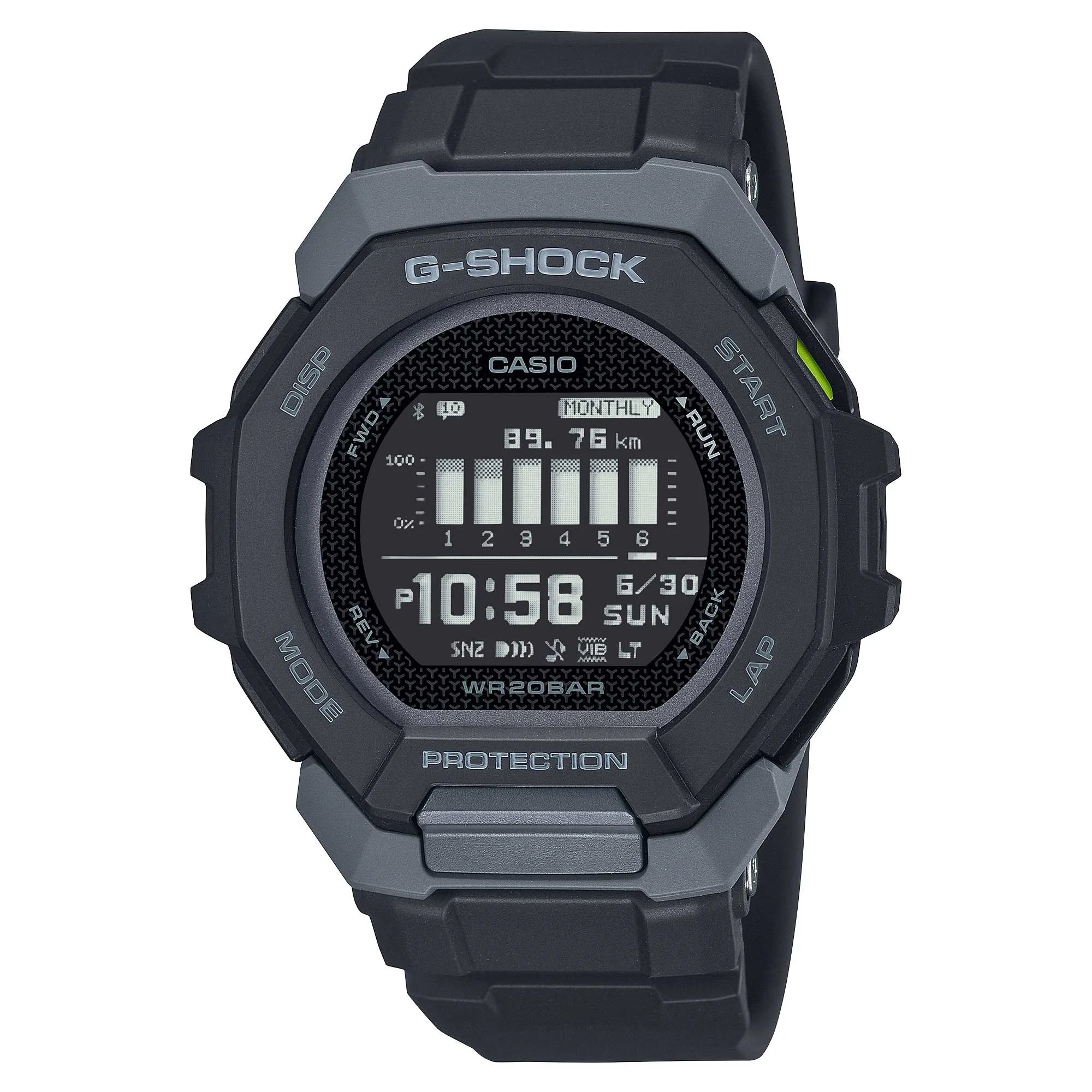 Casio G-Shock GBD-300 Lineup Sports Oriented G-SQUAD Bluetooth Bio-Based Watch GBD-300-1D GBD-300-1